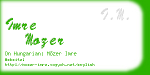 imre mozer business card